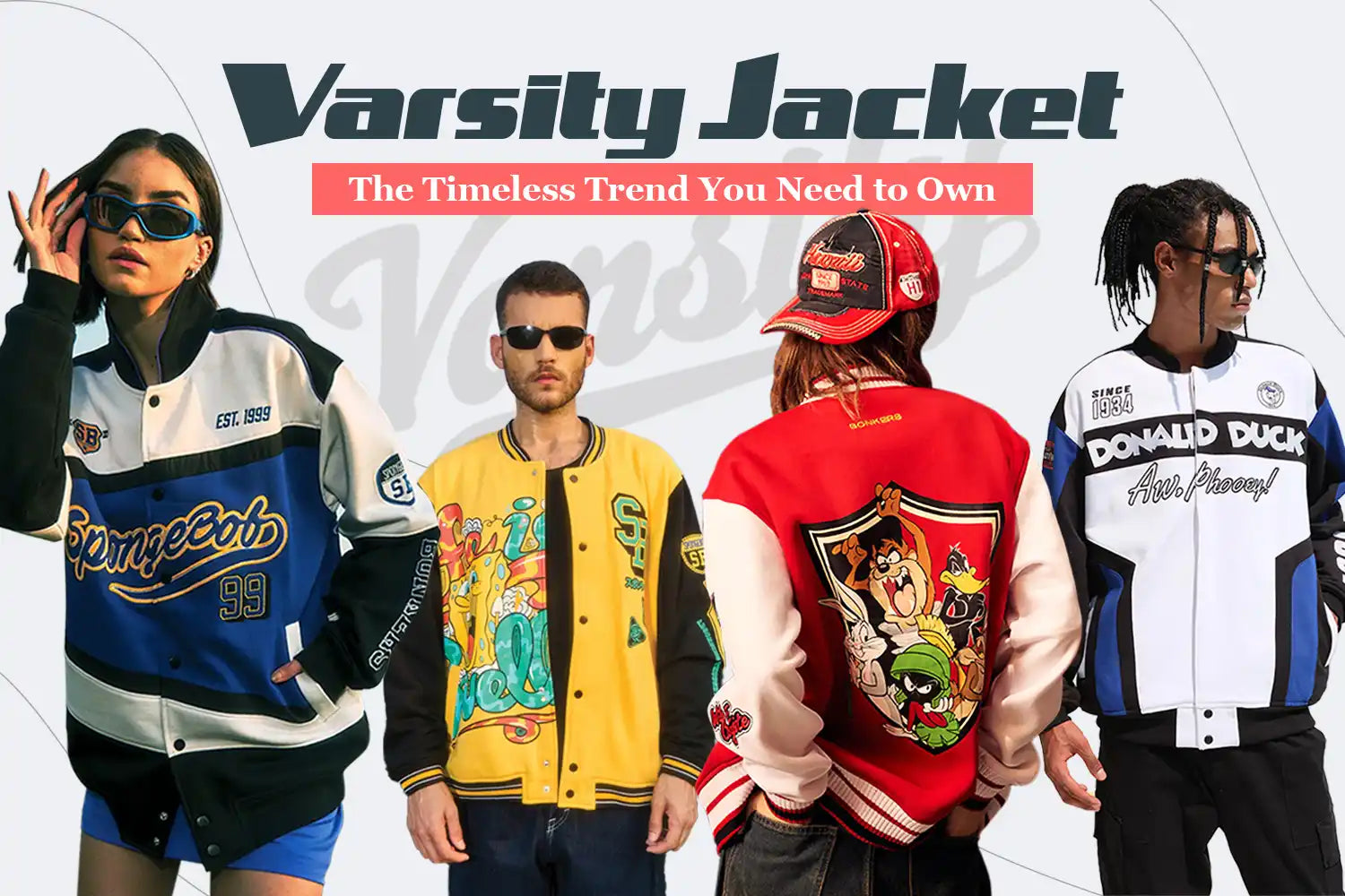 A stylish collection of varsity jackets showcasing the must-have trends for 2025.
