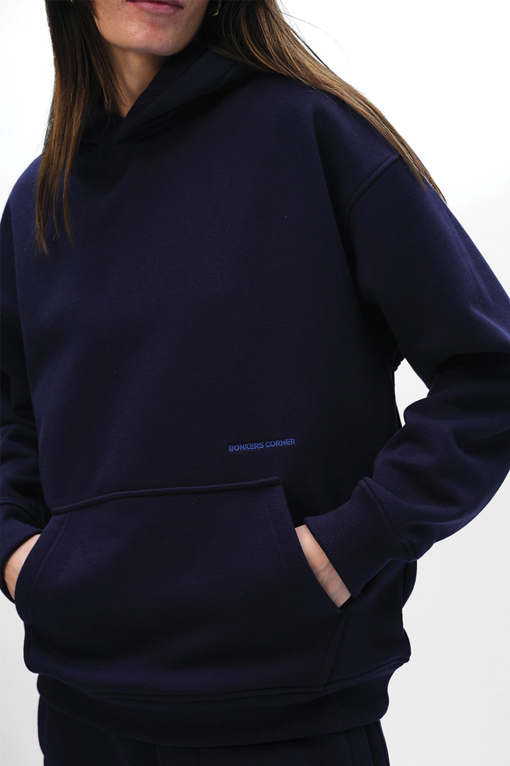 Navy Blue Wear A Hug Oversized Hoodie - BonkersCorner