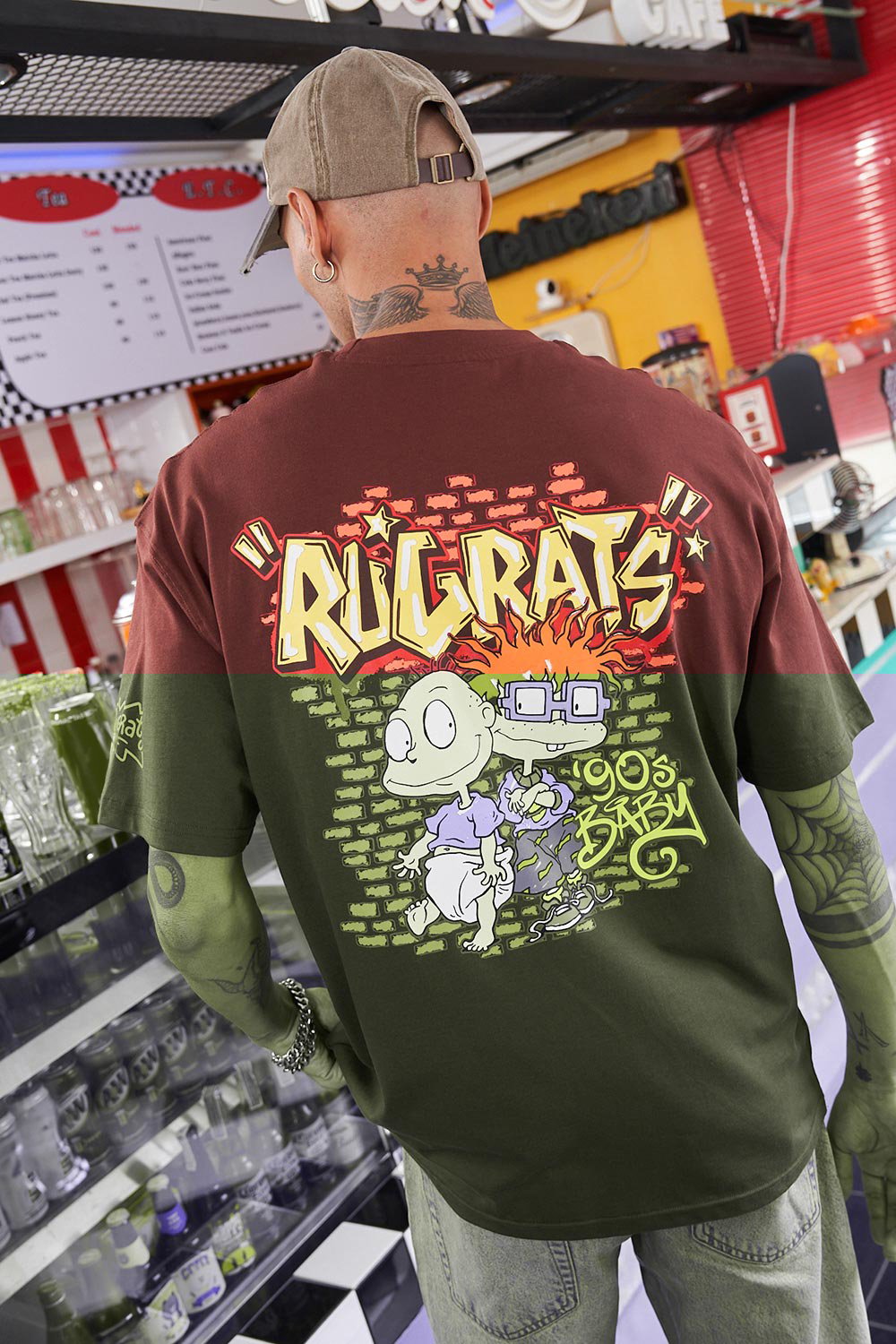 90's Brown Oversized T-Shirt - BonkersCorner