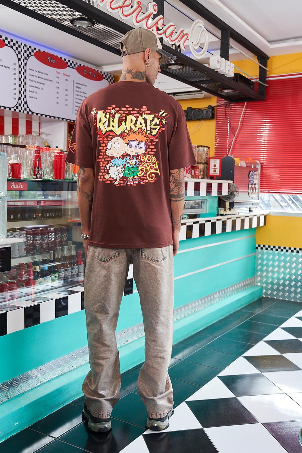 90's Brown Oversized T-Shirt - BonkersCorner