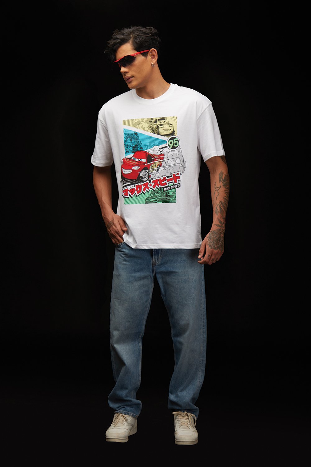 95 Lightning McQueen Oversized T-shirt - BonkersCorner