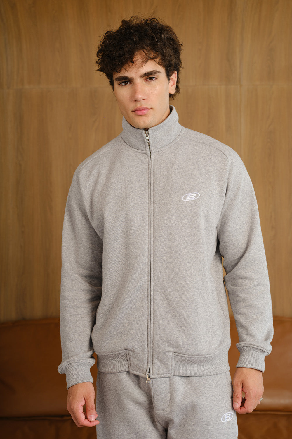 Ash Drift High Neck Zipper Jacket - BonkersCorner