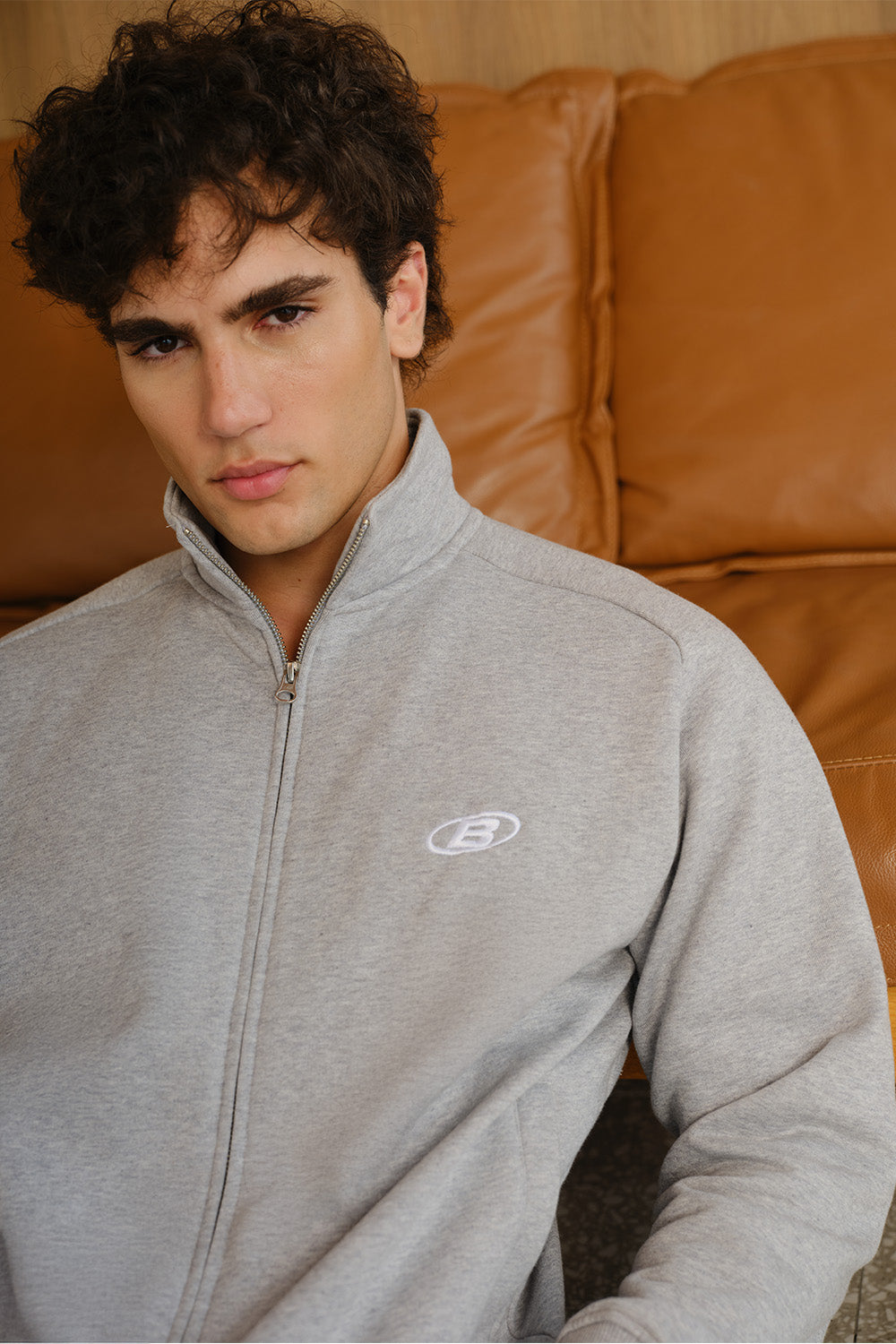 Ash Drift High Neck Zipper Jacket - BonkersCorner