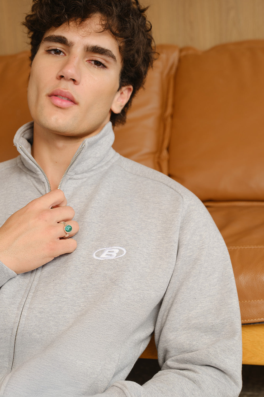 Ash Drift High Neck Zipper Jacket - BonkersCorner