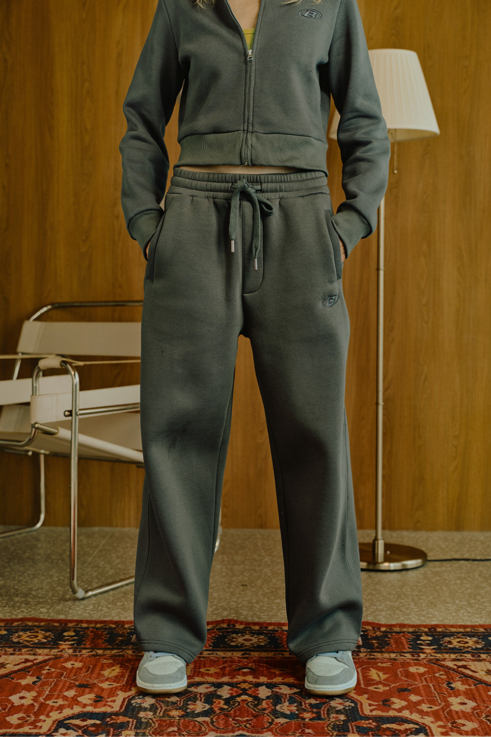 Ash Olive On The Go Joggers - BonkersCorner