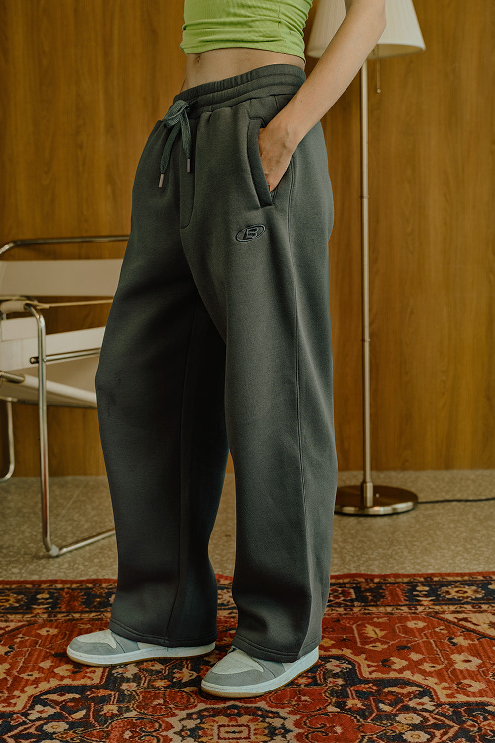 Ash Olive On The Go Joggers - BonkersCorner