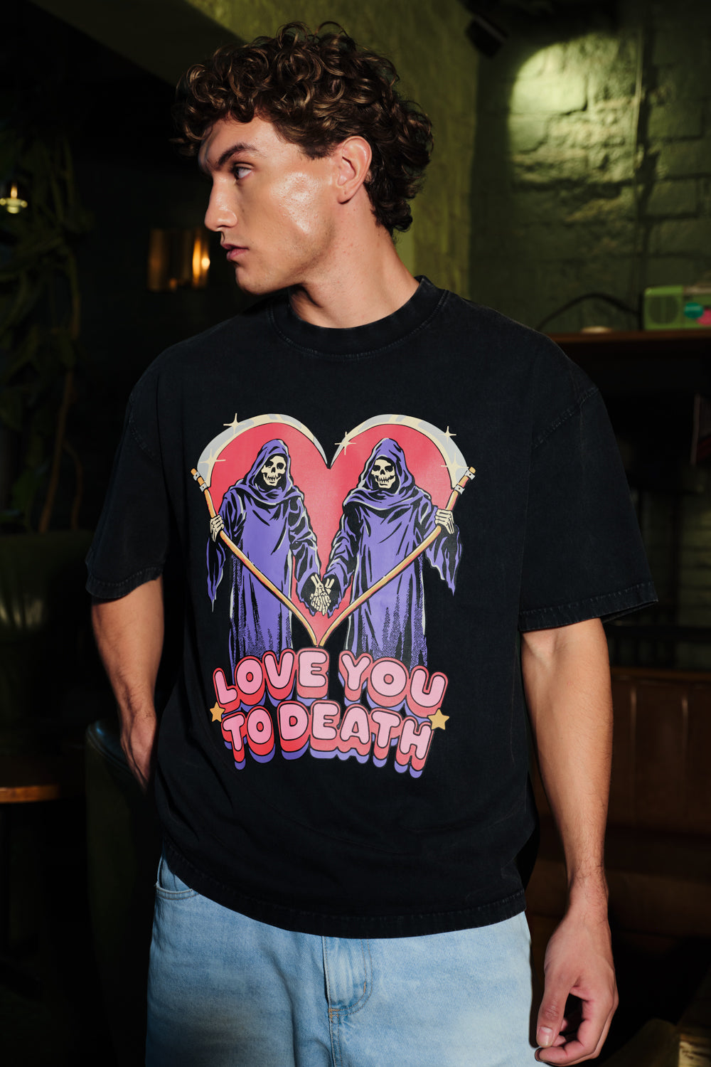 Love You To Death Oversized T-Shirt - BonkersCorner