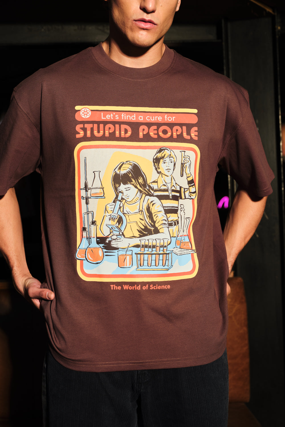 Cure for Stupidity Oversized T-shirt - BonkersCorner