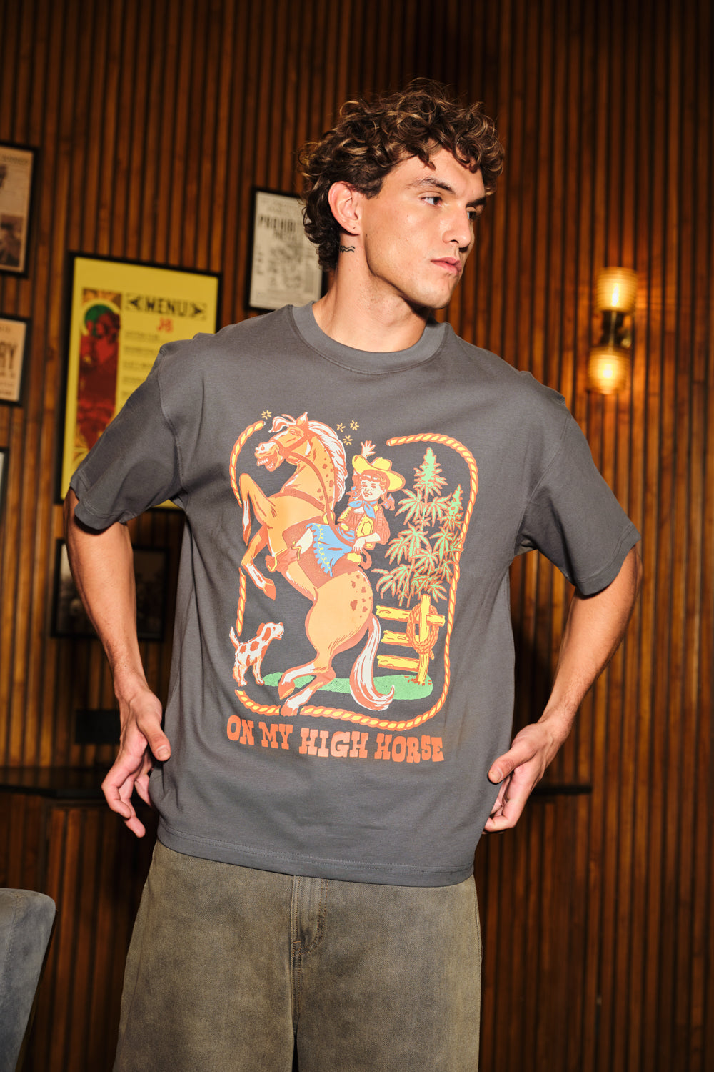 Green Rider Oversized T-Shirt - BonkersCorner