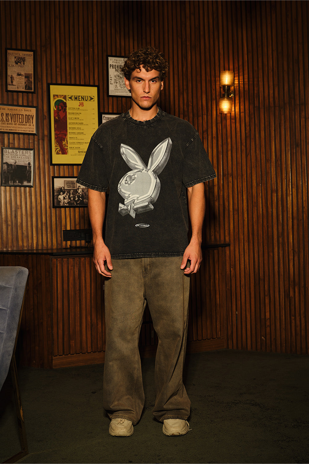 Metallic Rabbit Oversized T-shirt - BonkersCorner