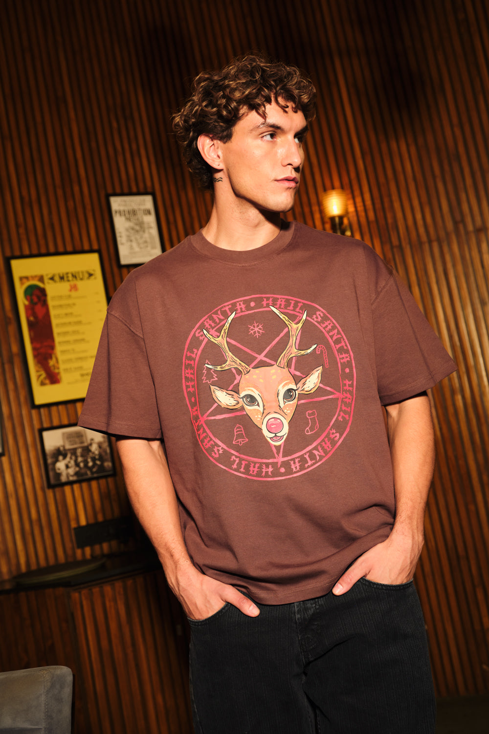 Hail Santa Oversized T-Shirt - BonkersCorner