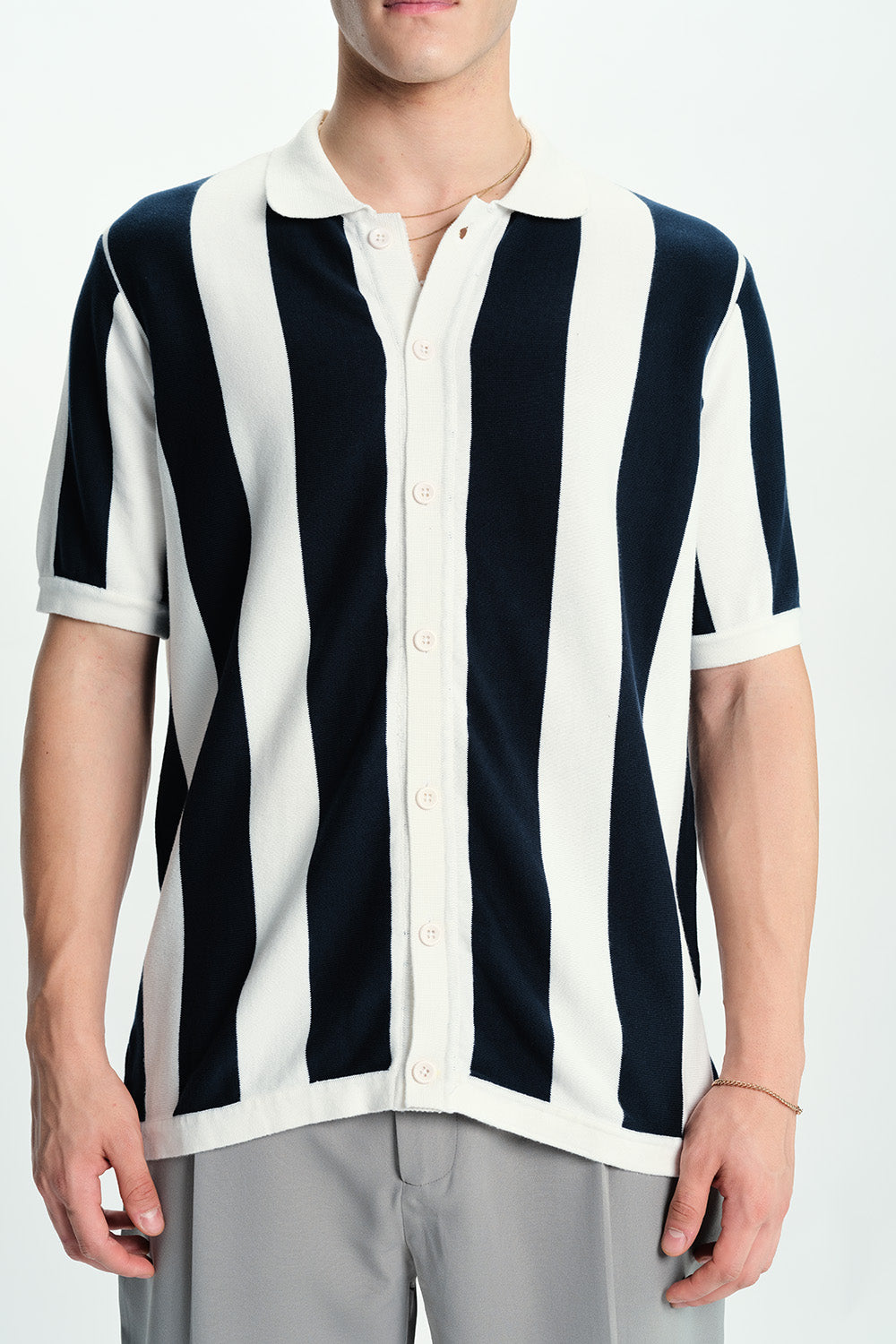 Bahama Chiller Striped Oversized Shirt - BonkersCorner