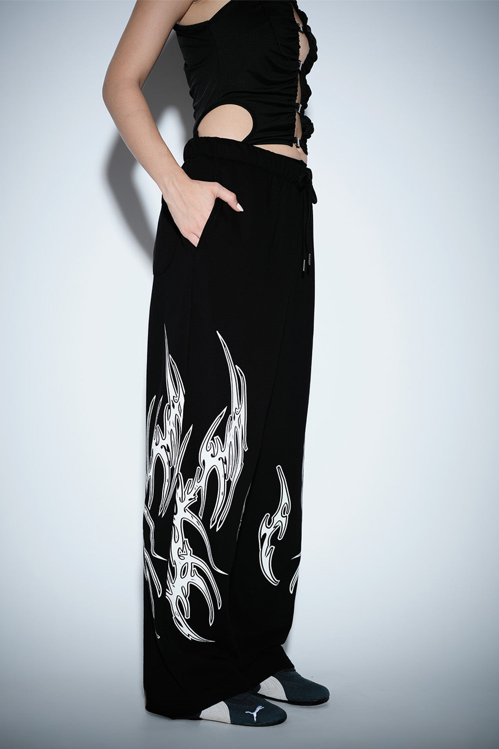 Bladebyte Wide Leg Pants - BonkersCorner