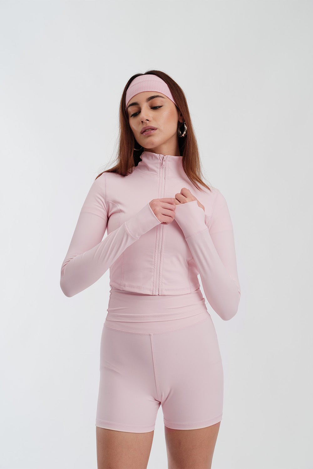 Blush Pink Defined Cropped Jacket - BonkersCorner