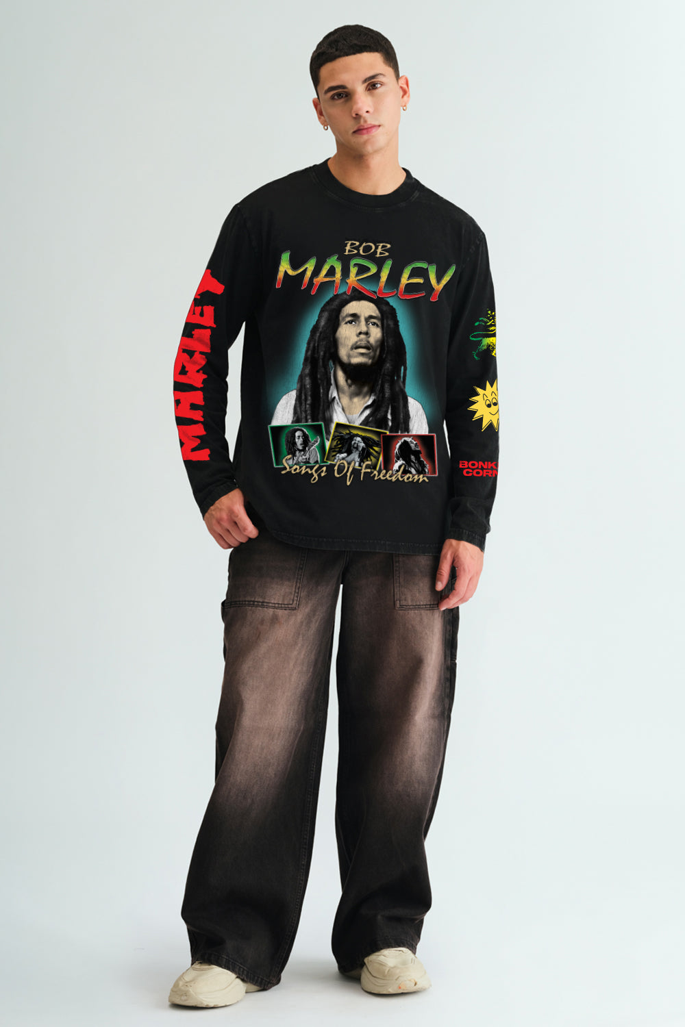 Bob Marley Songs Of Freedom Full Sleeves T-shirt - BonkersCorner