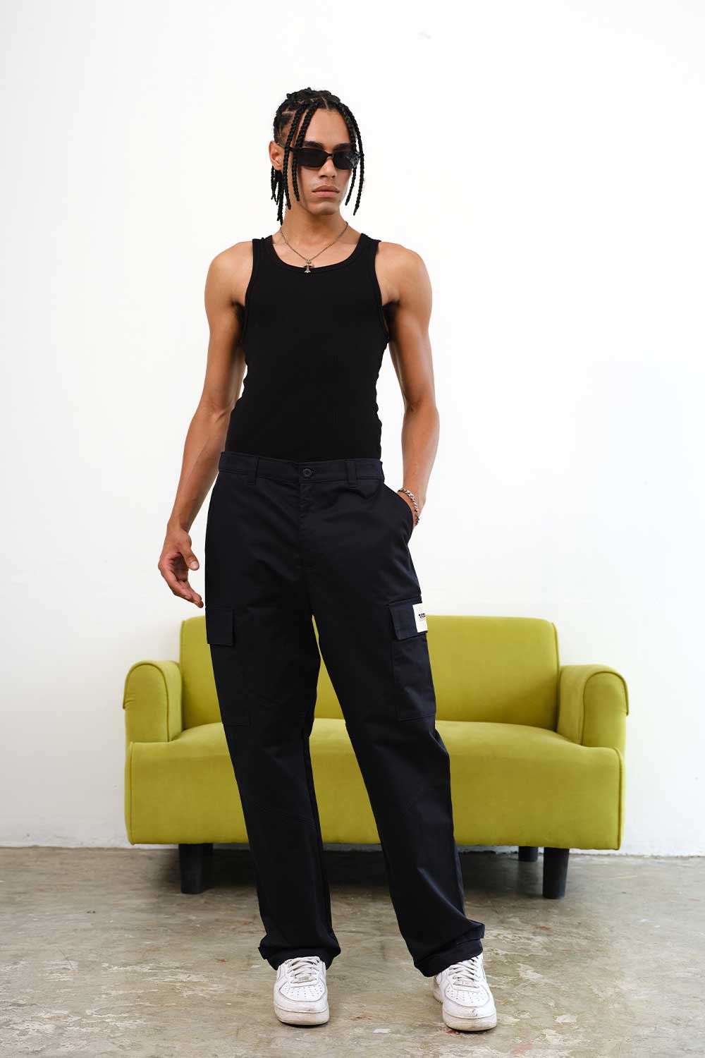 Navy Blue Cargo With Utility Pockets - BonkersCorner