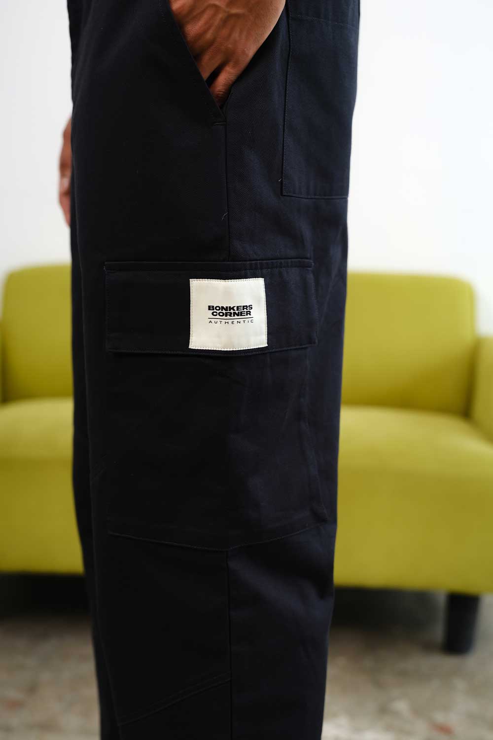 Navy Blue Cargo With Utility Pockets - BonkersCorner