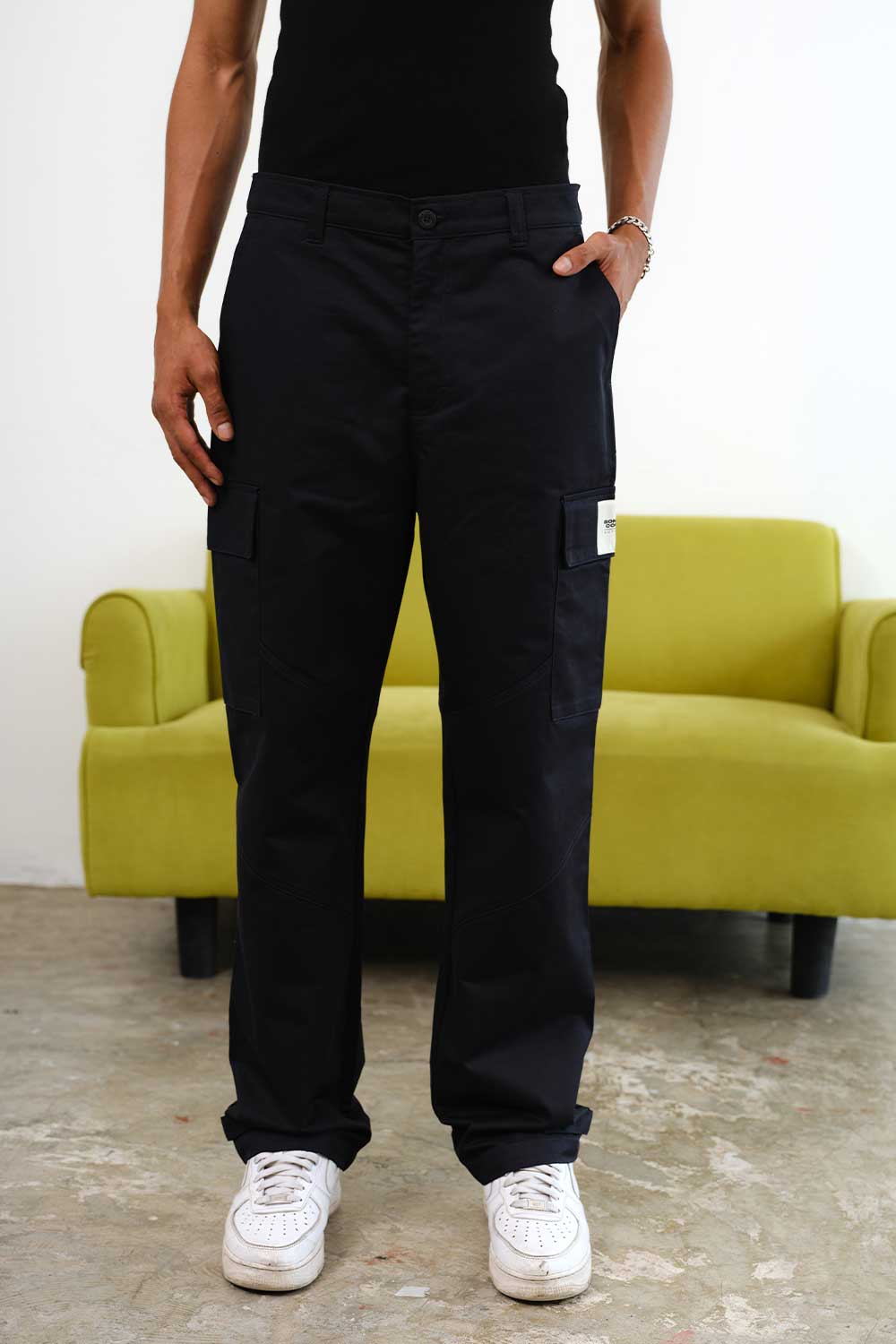 Navy Blue Cargo With Utility Pockets - BonkersCorner