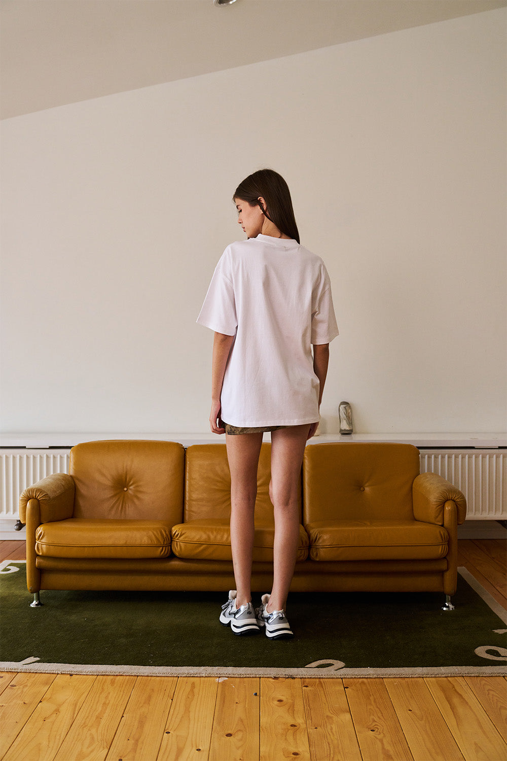 Smiley Originals White 100% Supima Cotton Oversized T-shirt - BonkersCorner