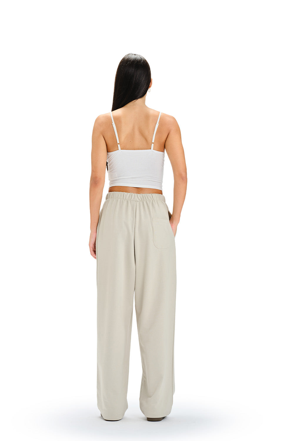Muted White Loose Fit Joggers - BonkersCorner