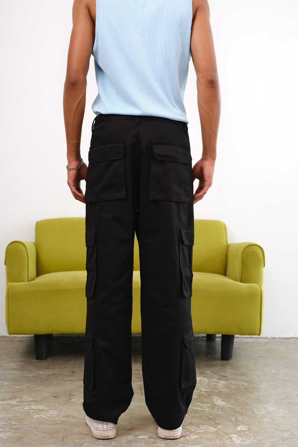 Black 10 Pockets Cargo Pants - BonkersCorner