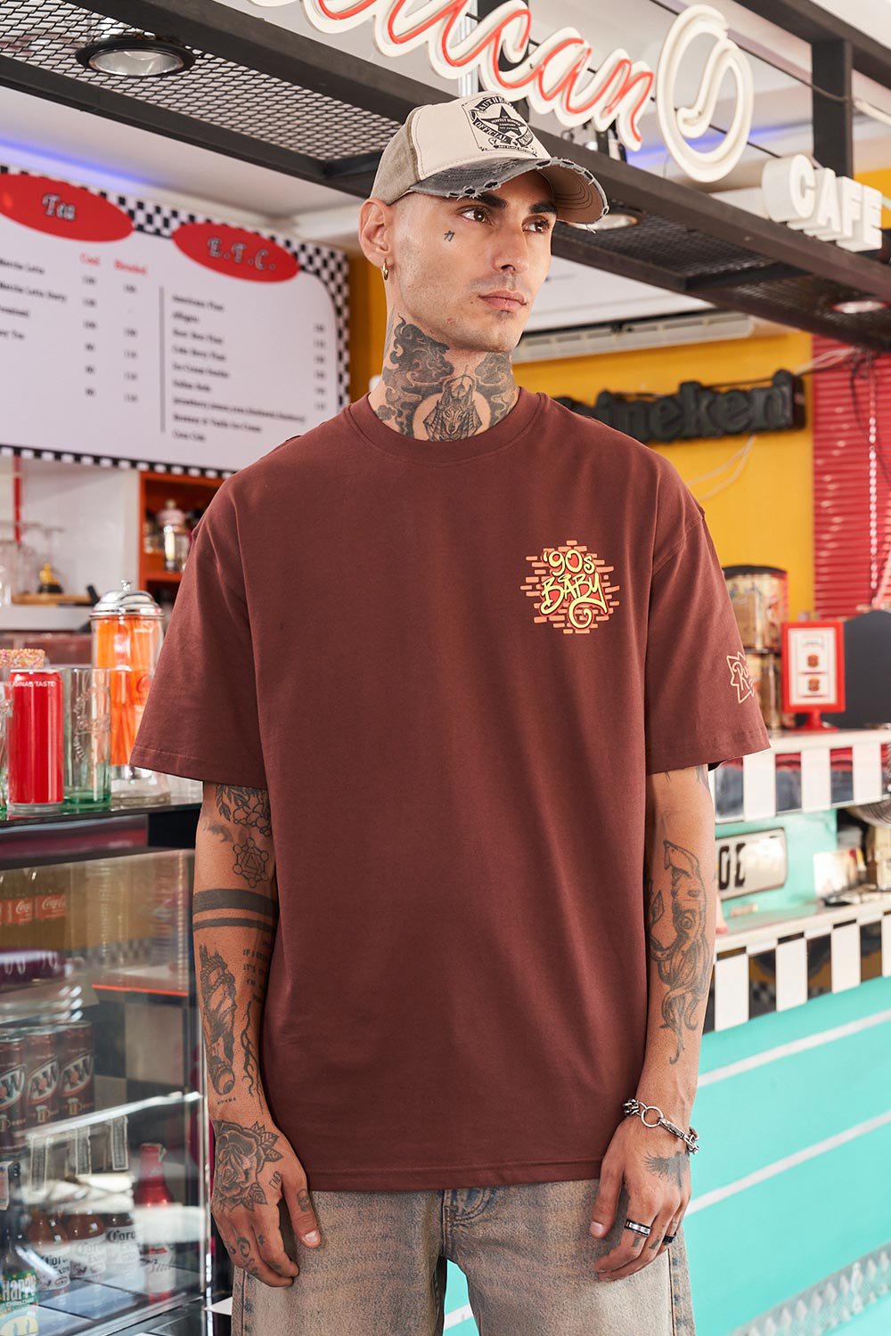 Bonkers corner_ 90s brown oversized Tshirt _03