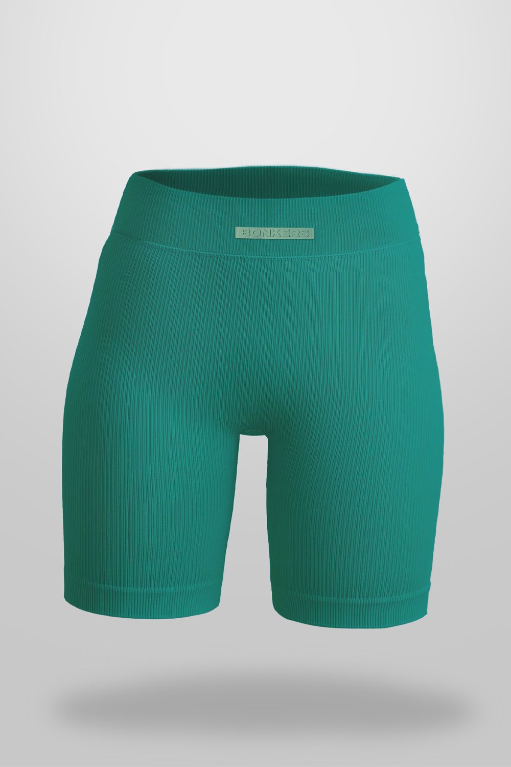 Bonkers corner_bottle green ribbed workout shorts_01