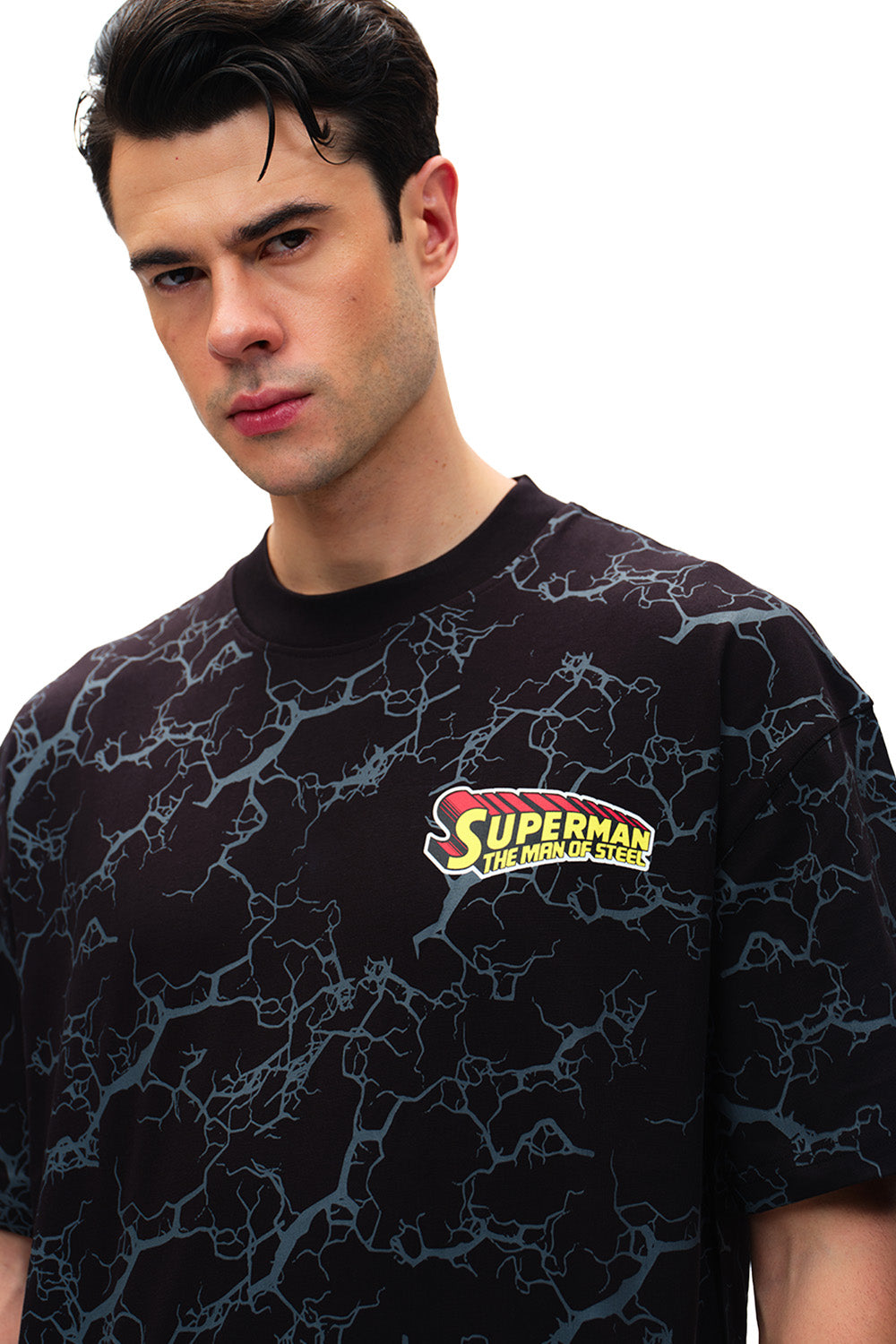 Action Out Of Comics Black Oversized T-shirt - BonkersCorner
