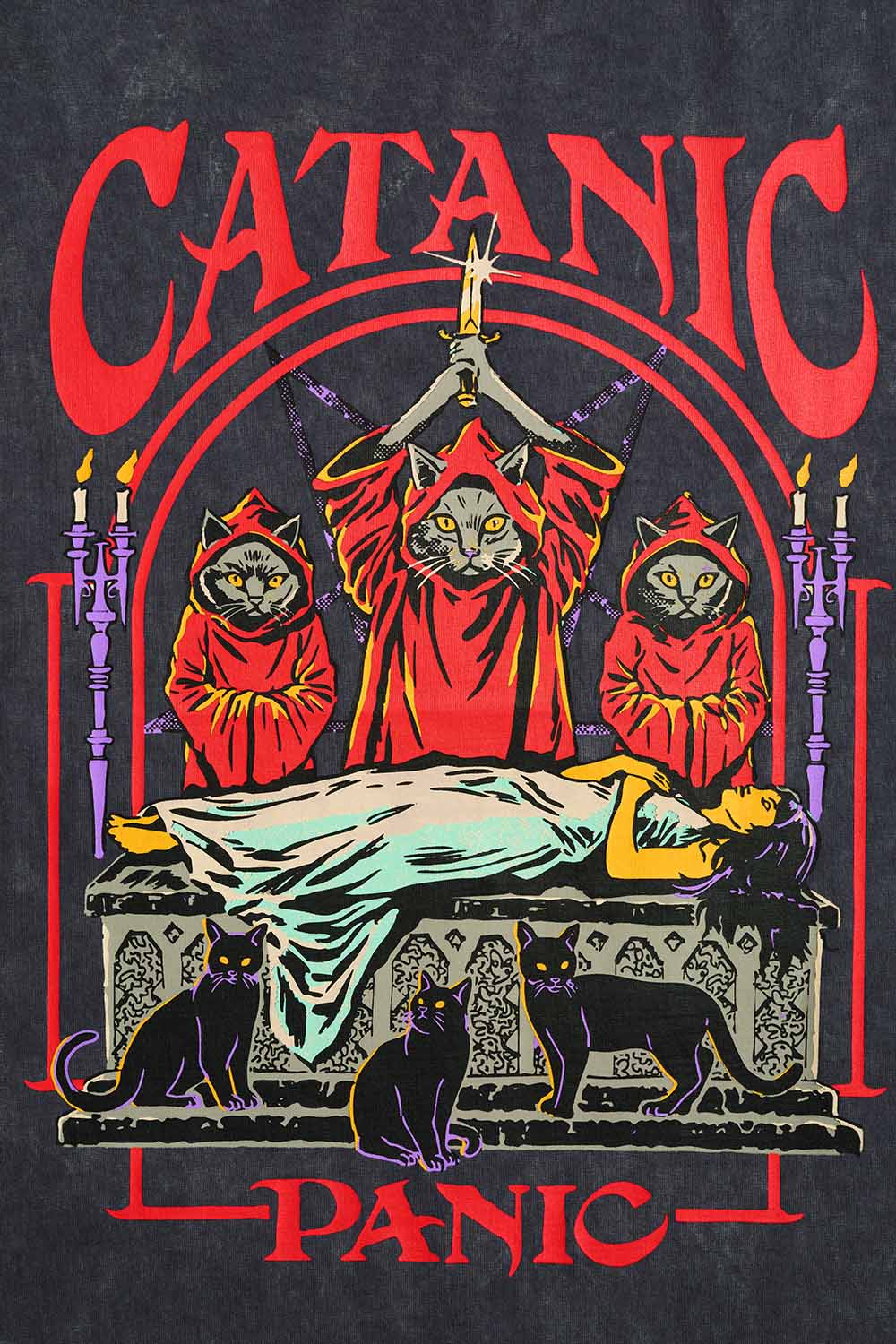 Catanic Oversized T-shirt - BonkersCorner
