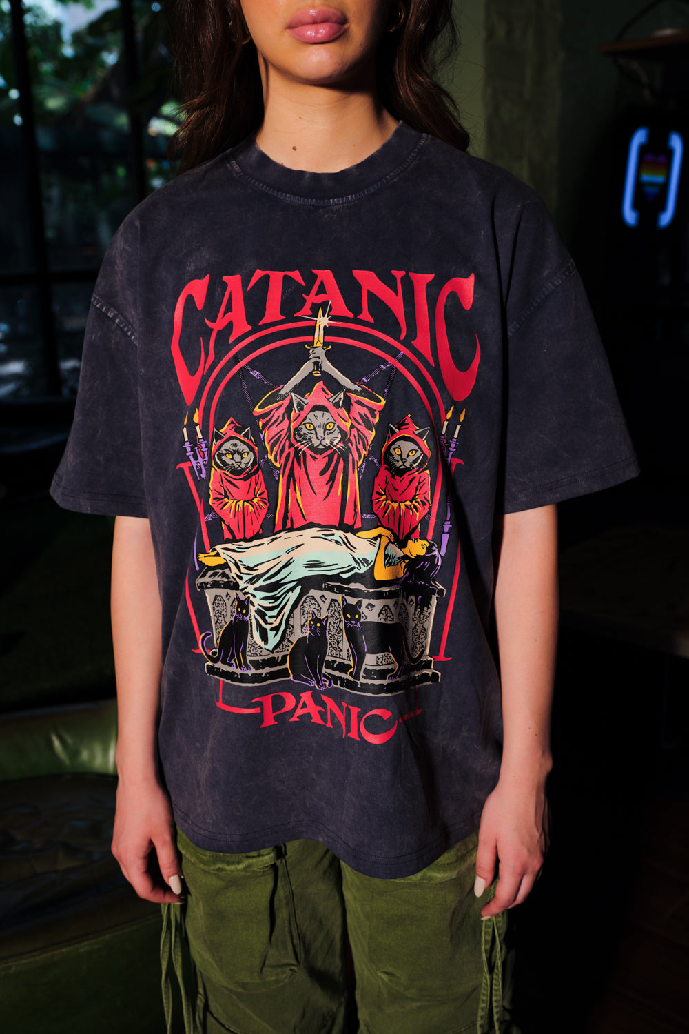 Catanic Oversized T-shirt - BonkersCorner