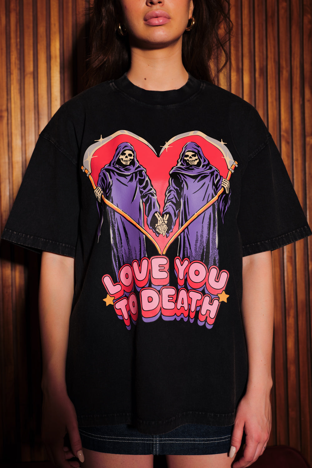 Love You To Death Oversized T-Shirt - BonkersCorner