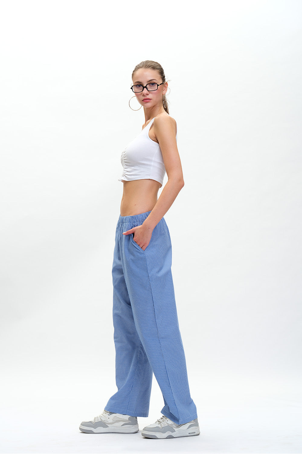 Blue Small Checkered Pants - BonkersCorner