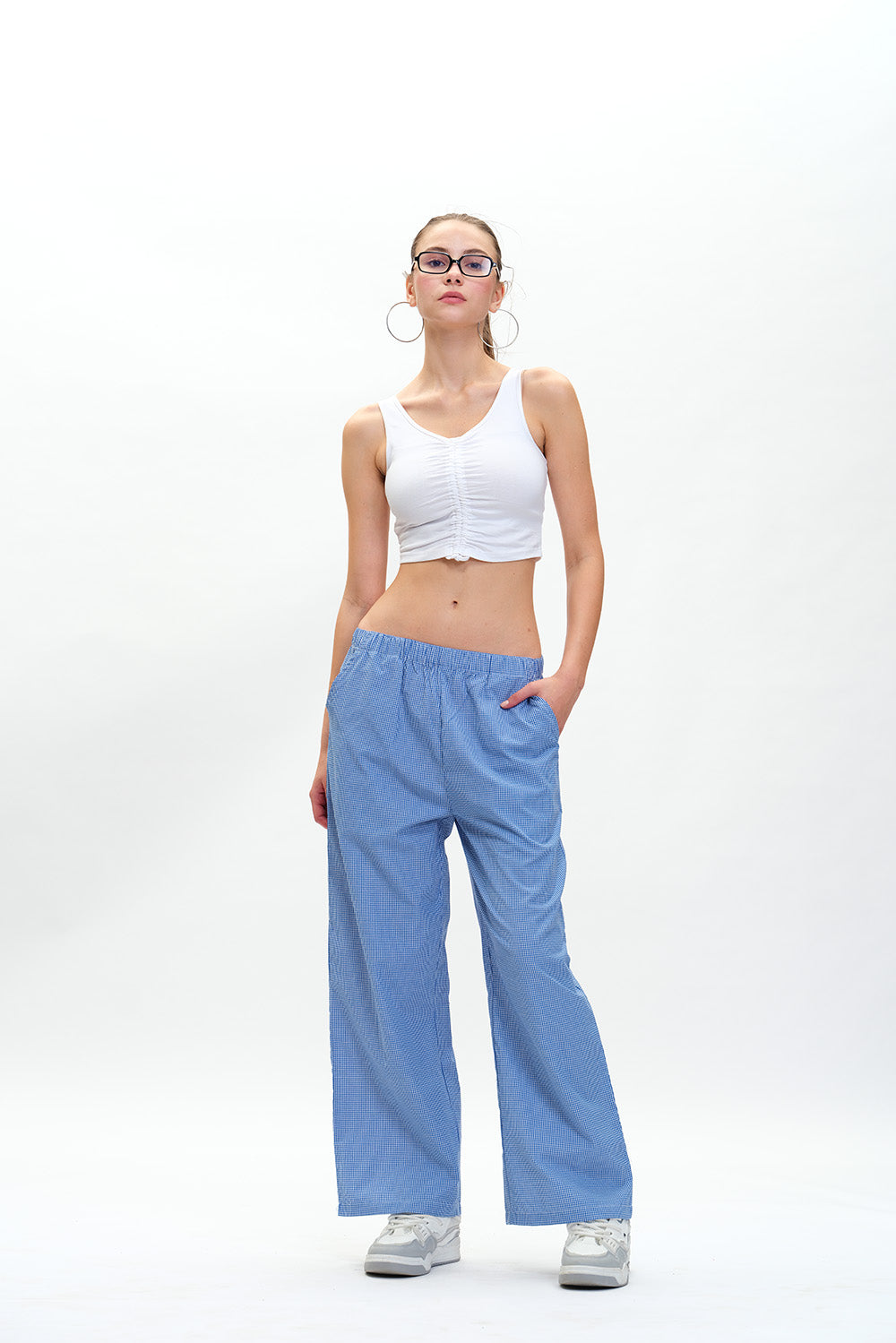 Blue Small Checkered Pants - BonkersCorner