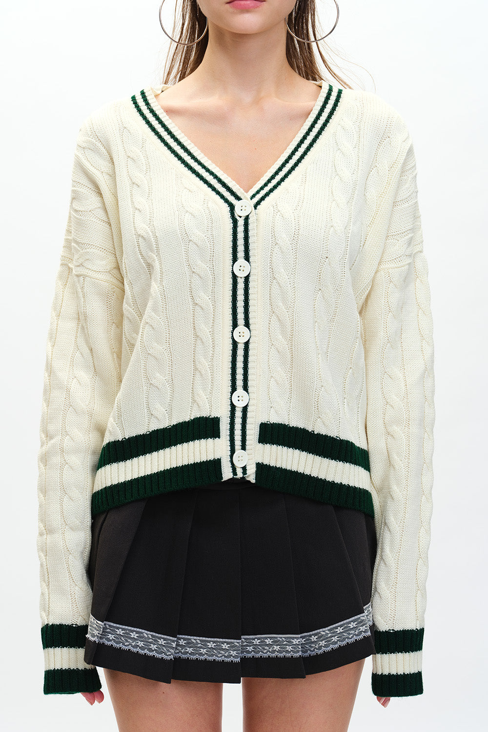 Cable Knit Cardigan - BonkersCorner