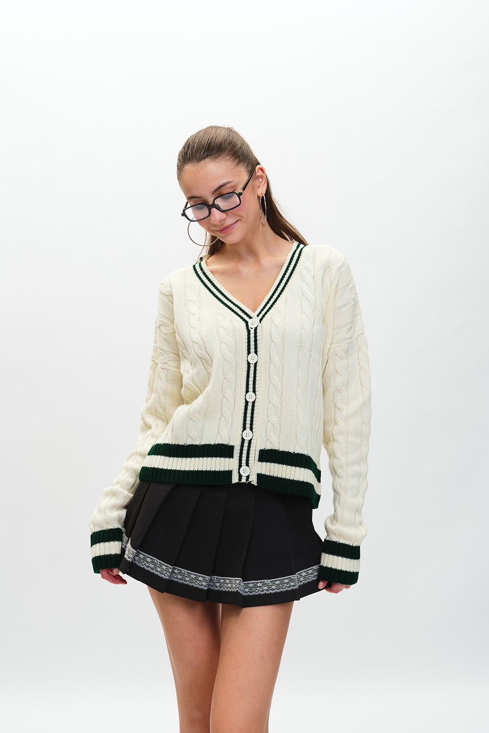 Cable Knit Cardigan - BonkersCorner