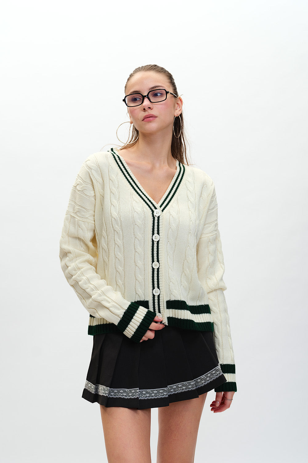 Cable Knit Cardigan - BonkersCorner