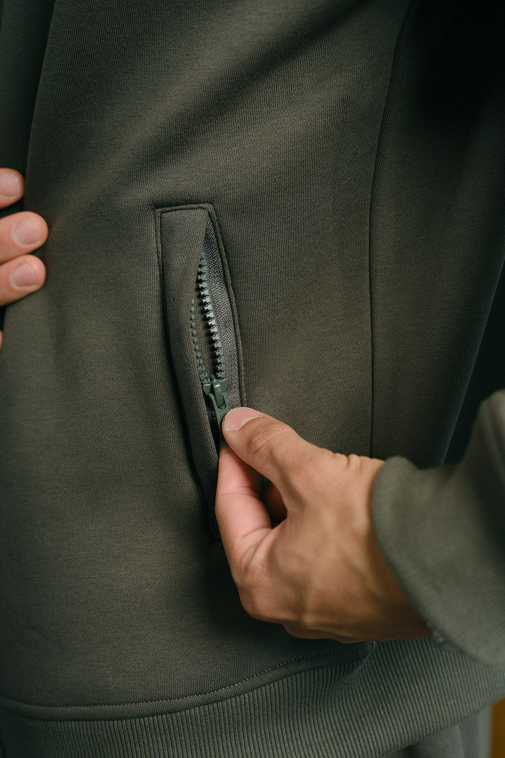 Charcoal High Neck Zipper Jacket - BonkersCorner