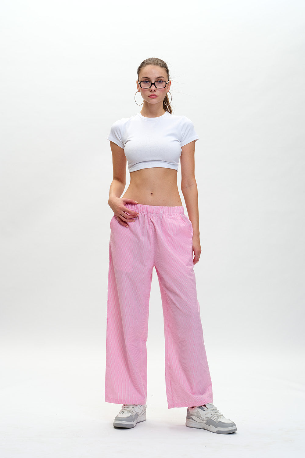 Pink High-Rise Pants - BonkersCorner