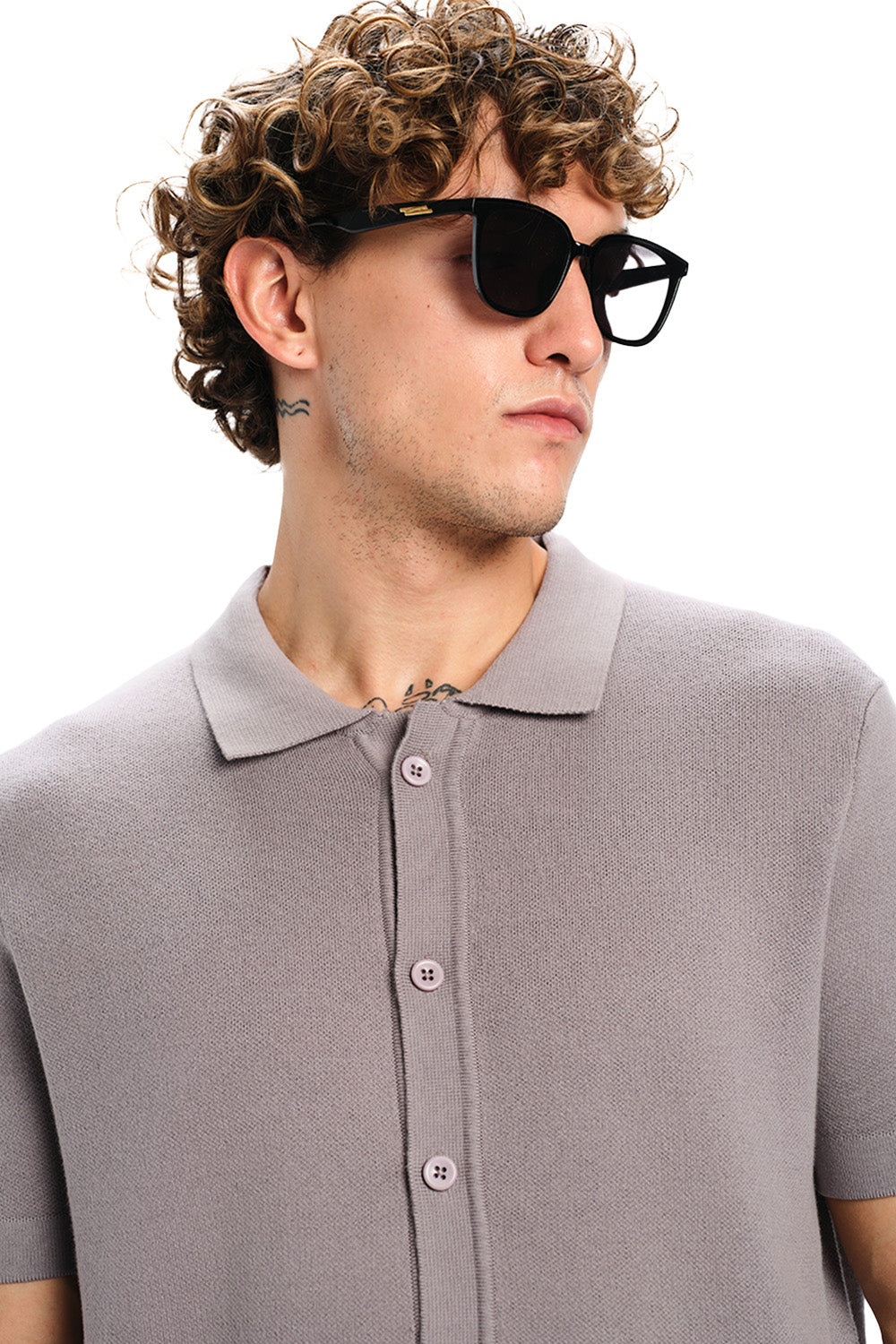 Grey Muse Casual Half Sleeve Shirt - BonkersCorner