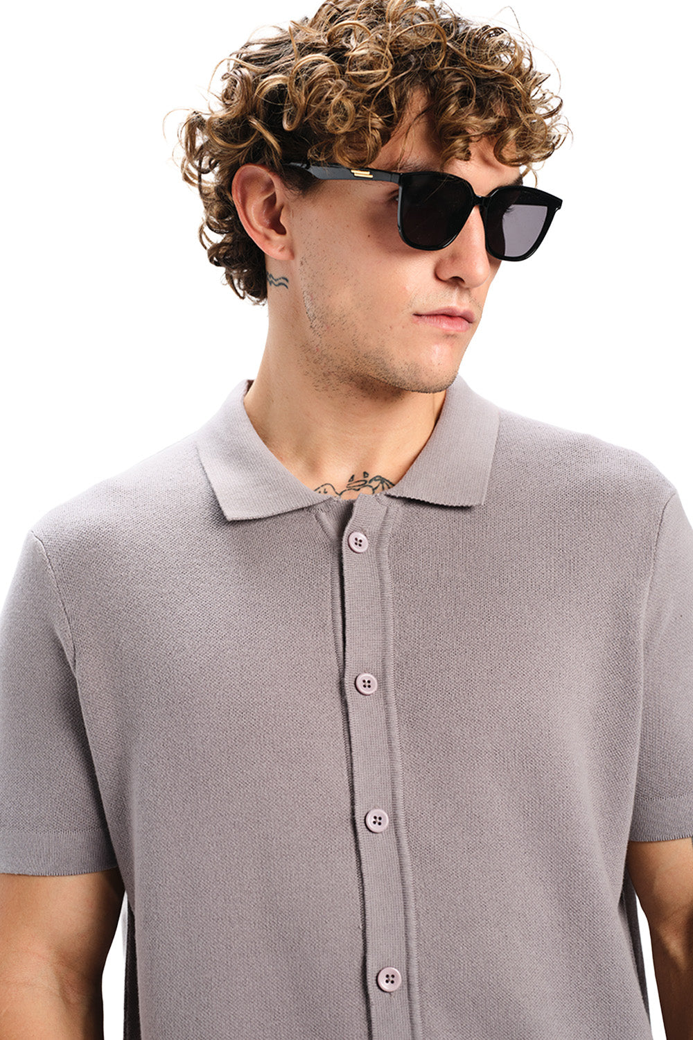 Grey Muse Casual Half Sleeve Shirt - BonkersCorner