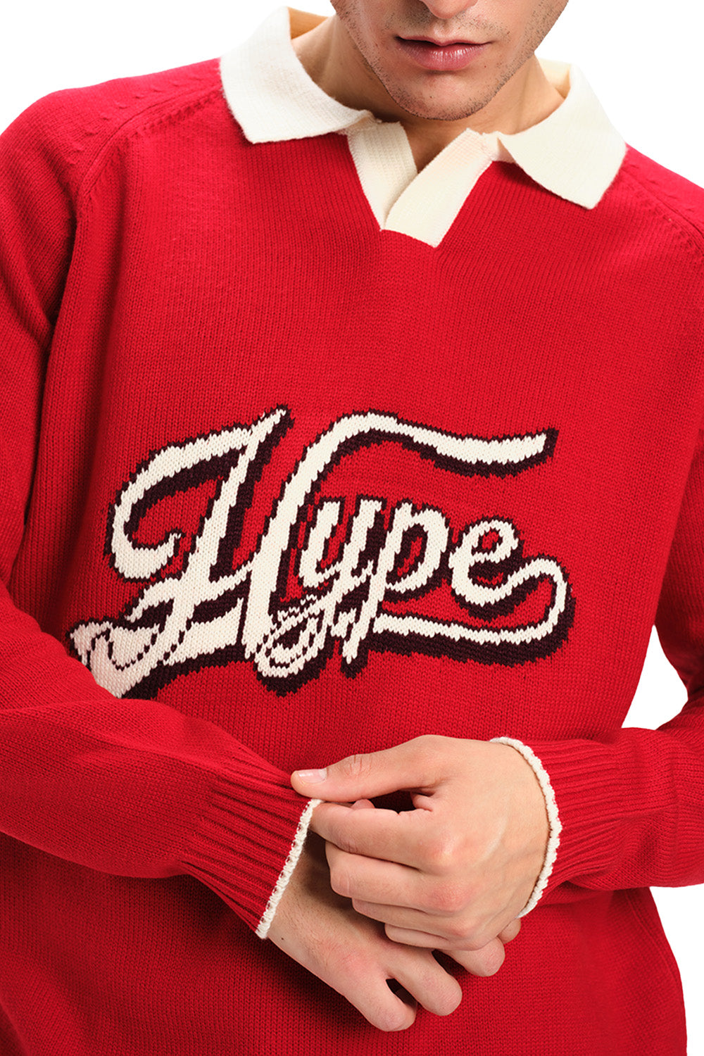 Hype Knit Full Sleeves Polo - BonkersCorner