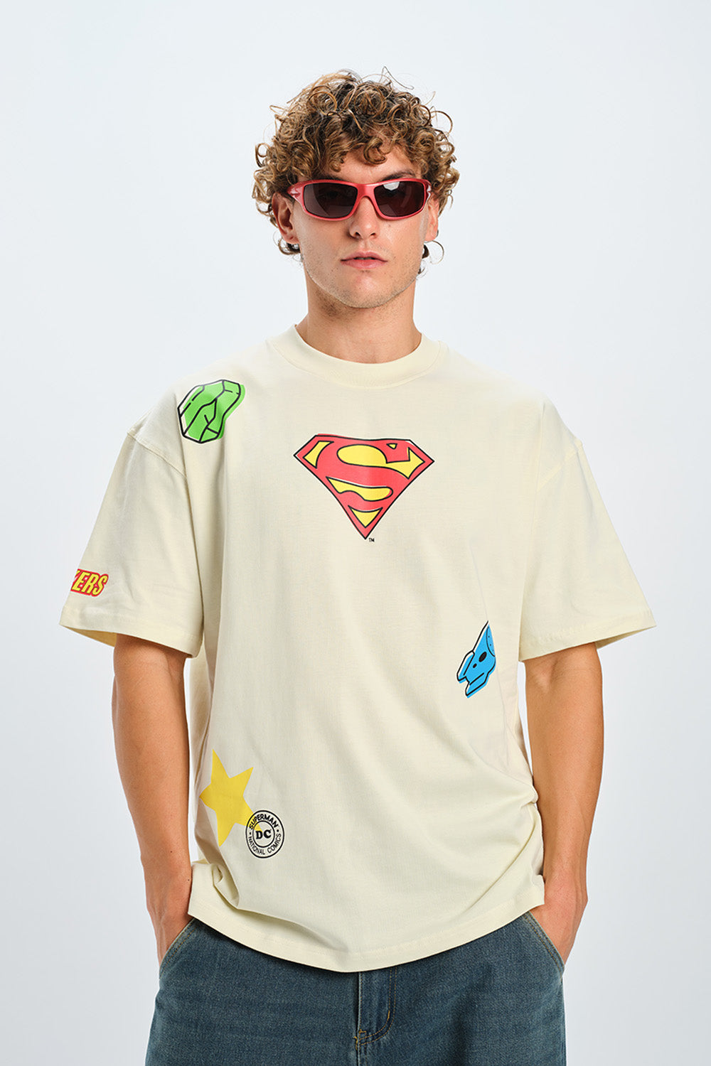 Superman Retro Comic Oversized T-shirt - BonkersCorner