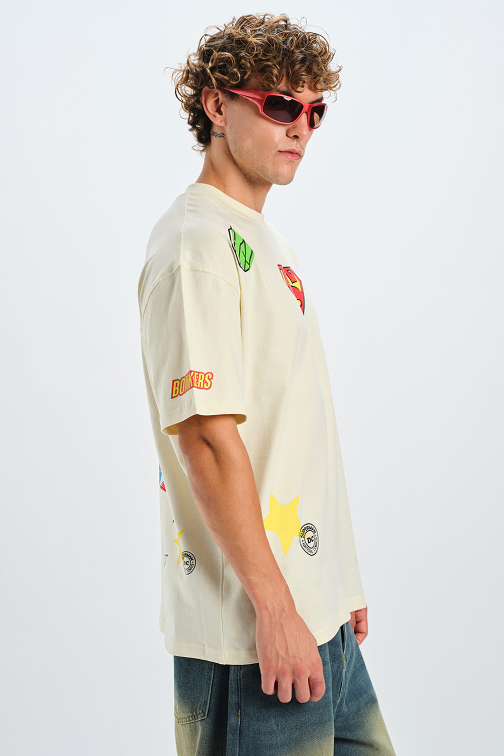 Superman Retro Comic Oversized T-shirt - BonkersCorner