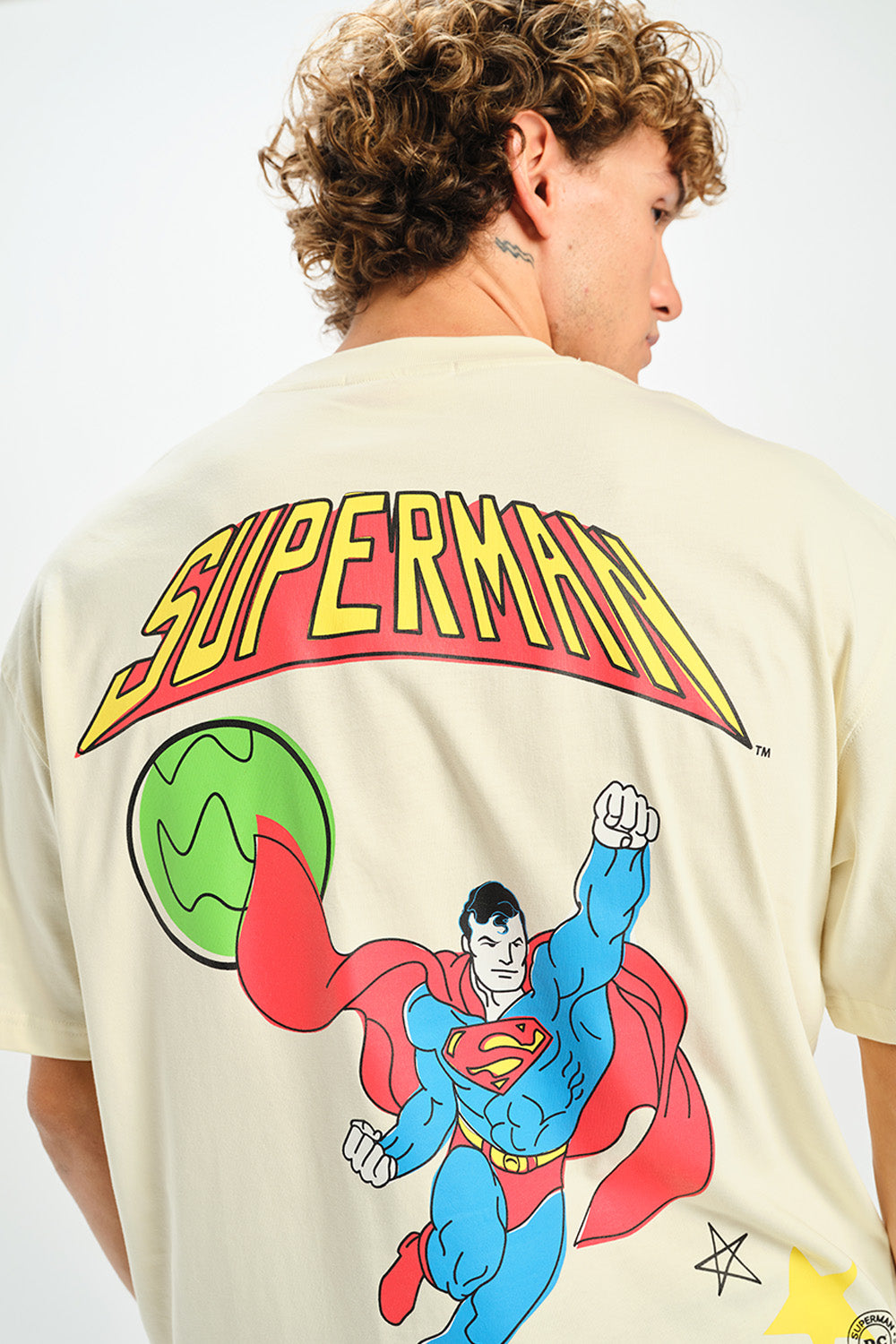 Superman Retro Comic Oversized T-shirt - BonkersCorner