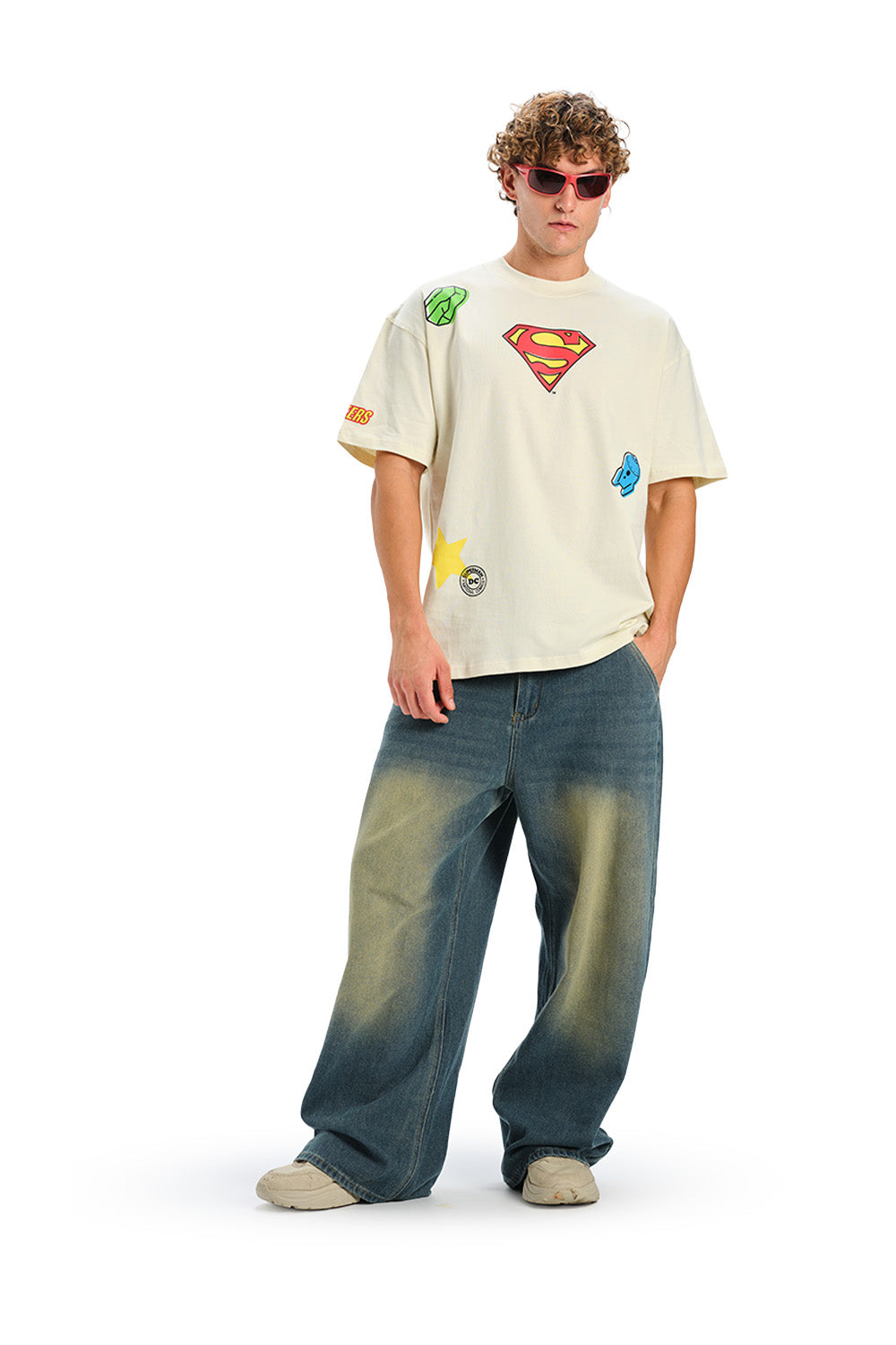 Superman Retro Comic Oversized T-shirt - BonkersCorner
