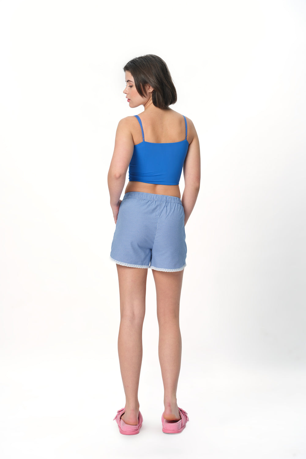 Blue Lace Trimmed Boxer Shorts - BonkersCorner