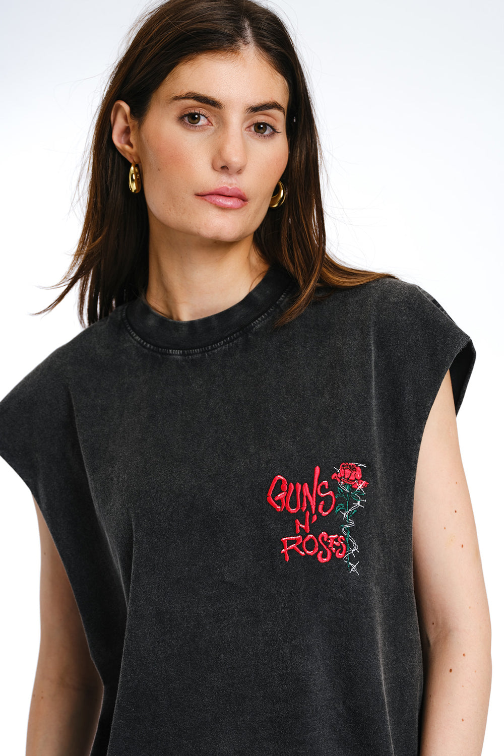 Black Guns N Roses Oversized Tank - BonkersCorner