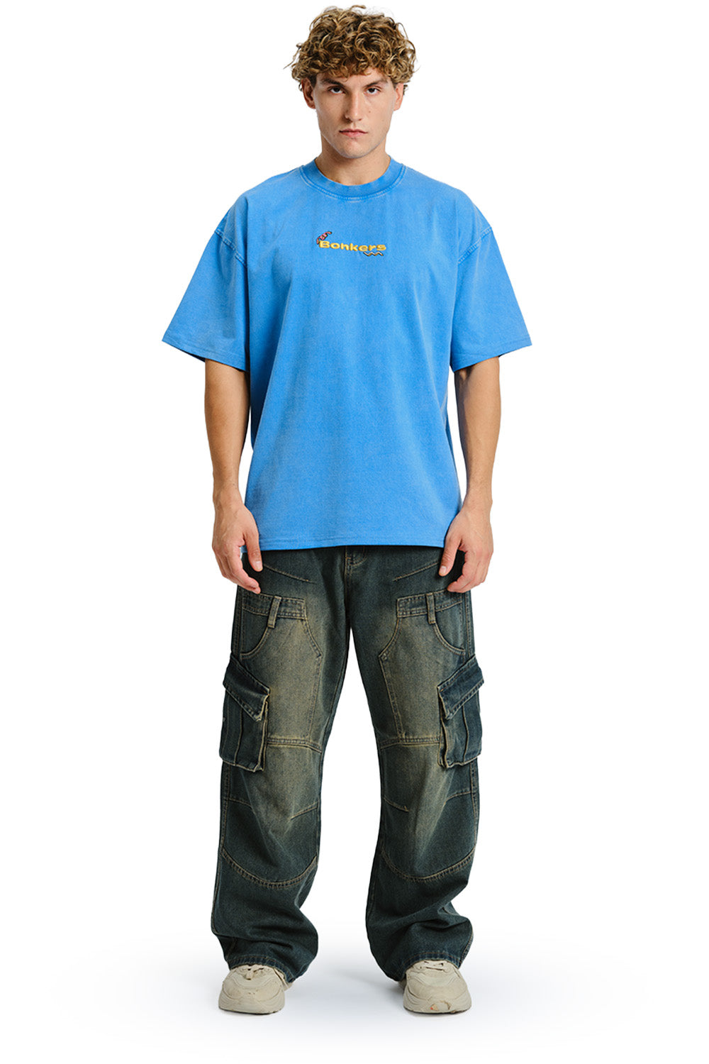 Homeboys Faded Blue Oversized T-shirt - BonkersCorner