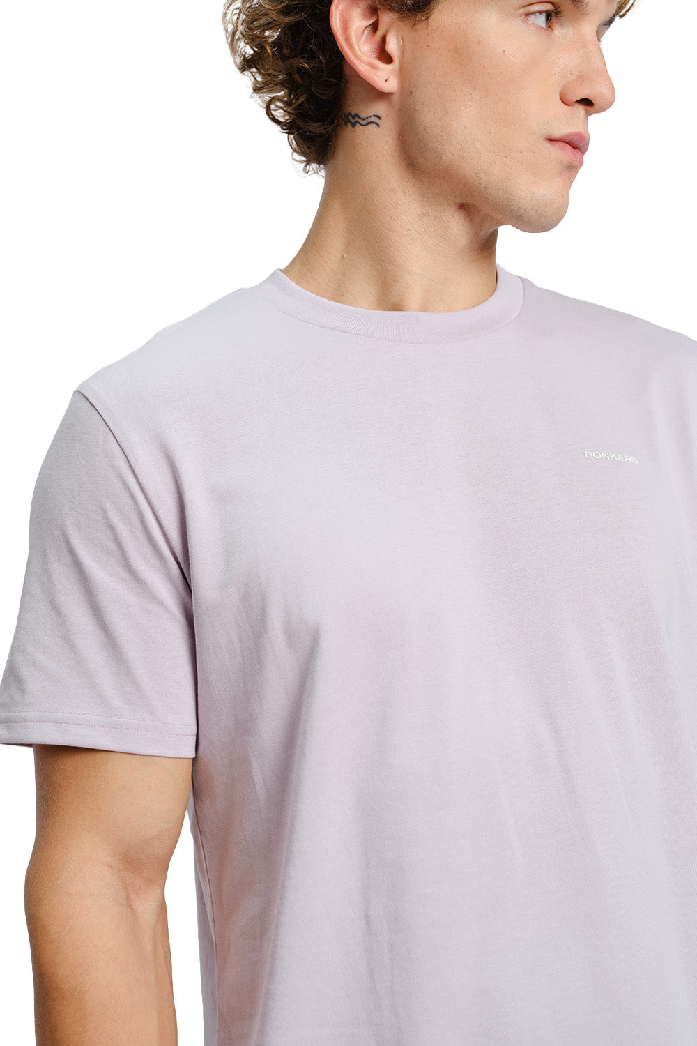 Powder Lilac Supima Regular Fit T-shirt - BonkersCorner