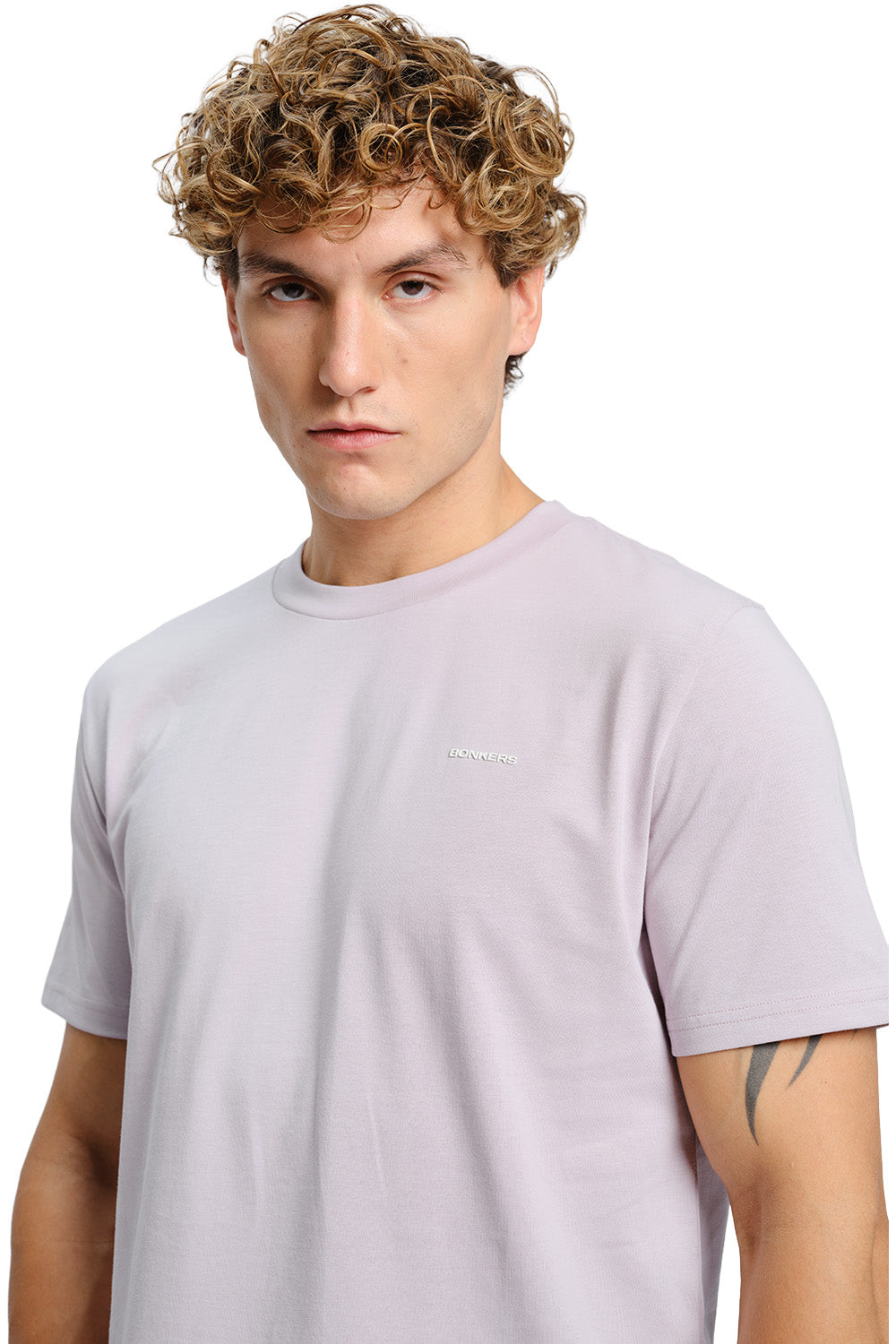 Powder Lilac Supima Regular Fit T-shirt - BonkersCorner